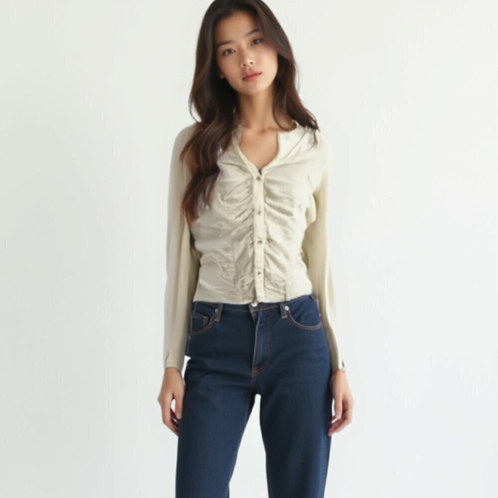 soyaconcept Cream Button-Up Blouse L